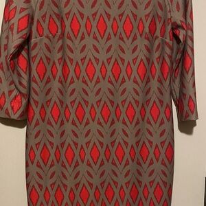 Pink and Gray Geometric Print Dress Sz 2